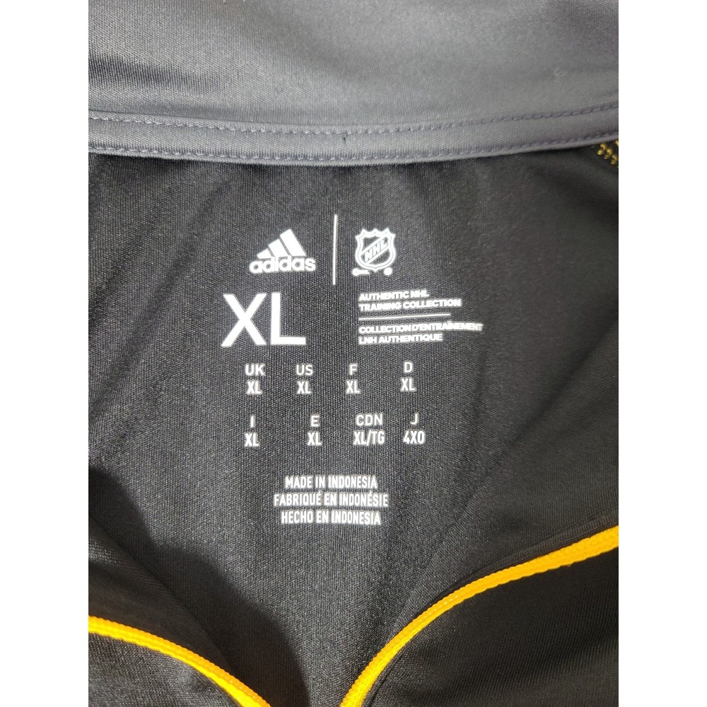 Boston Bruins NHL ADIDAS Dri Sport 1/4 Zip Pullover Black XL - Picture 5 of 9